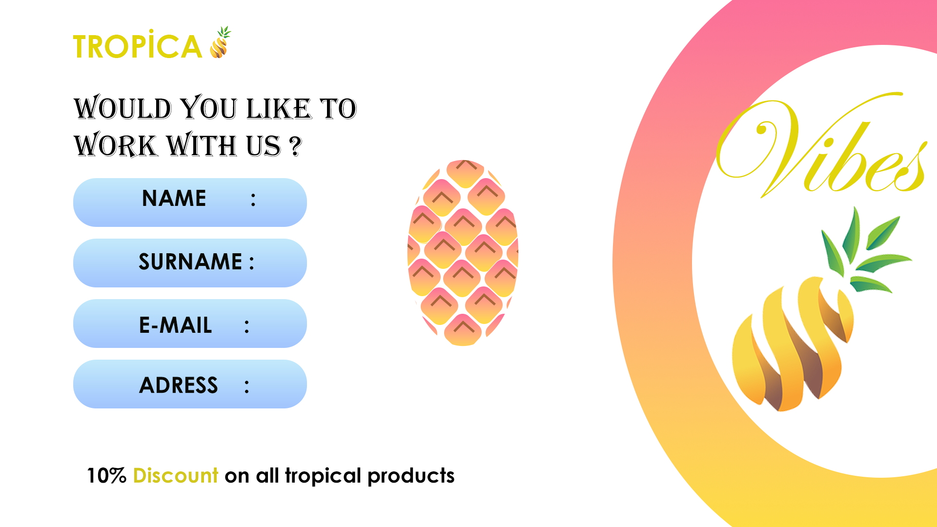 Tropica Landing Page Tasarımı